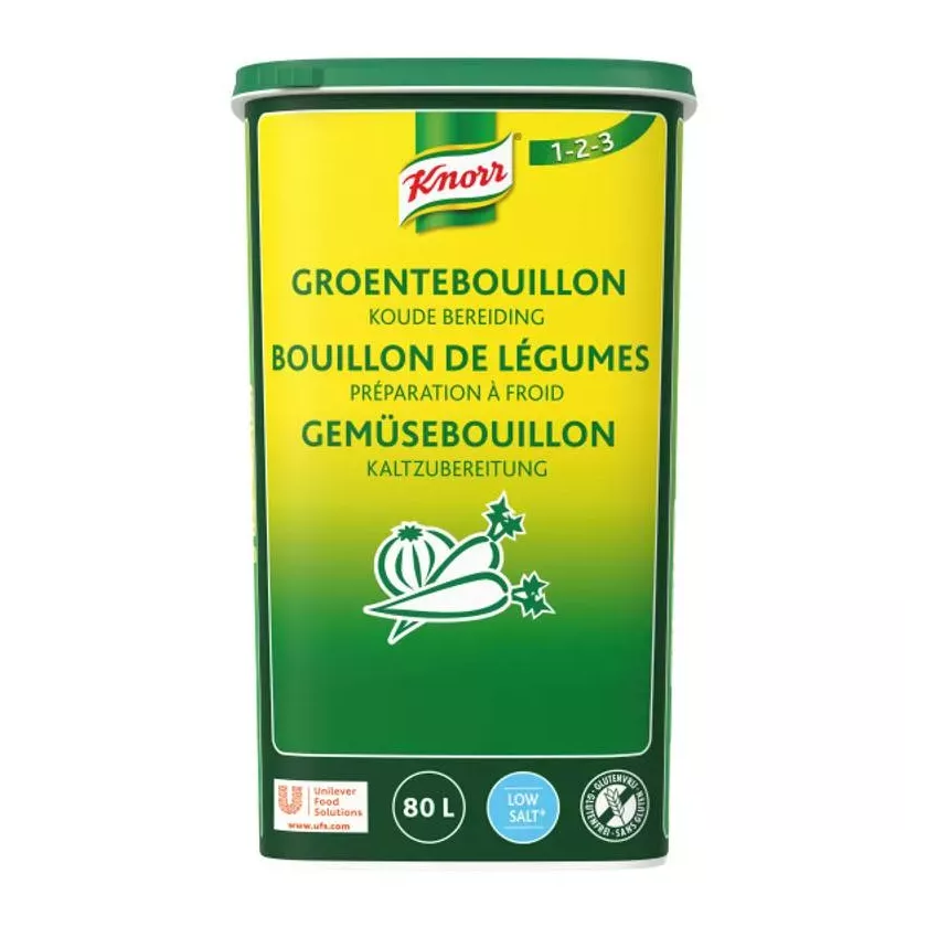 Bouillon de legumes pauvre en sel 1,2kg Knorr 1-2-3