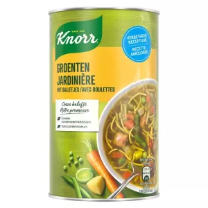 Soupe jardiniere plus boulettes boite 515ml Knorr