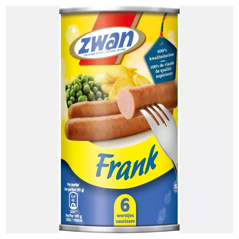 Frankfurter 6 pieces 270g Zwan