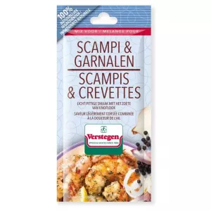 Sachet scampi et crevettes 12g Sachets petits B 100 pourcent naturel