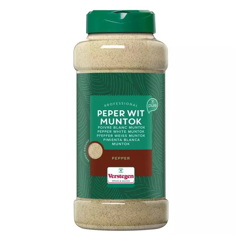 Poivre blanc moulu sable Muntok 530g Verstegen