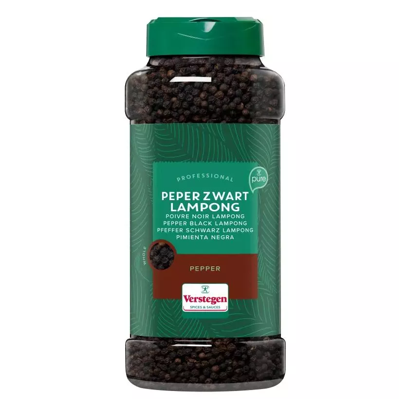 Poivre noir entier Lampong 580g Verstegen