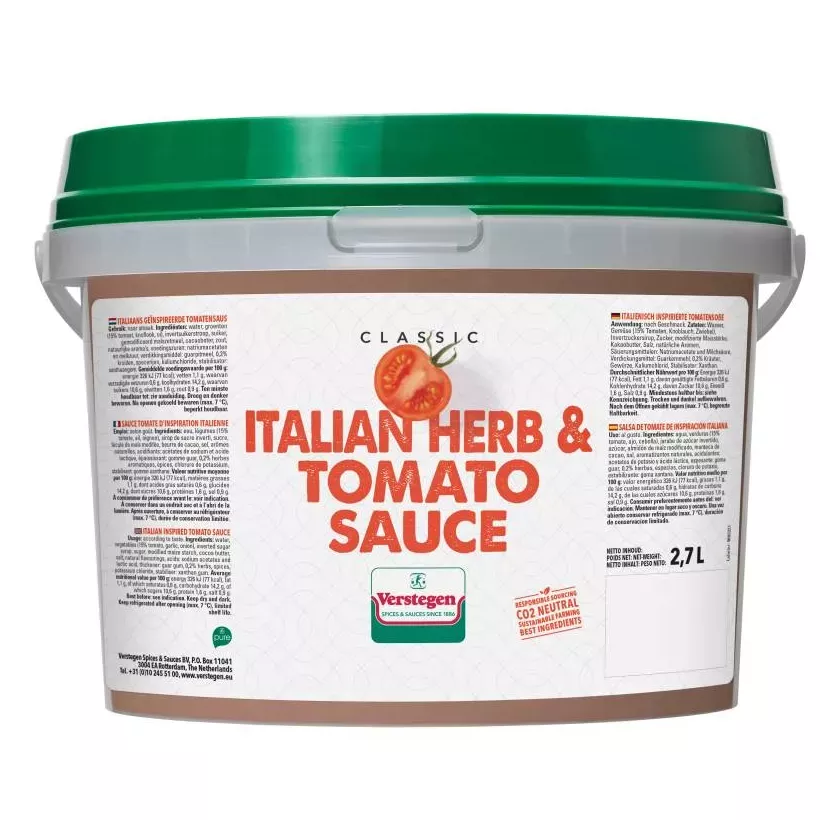 Sauce italienne fines herbes tomates Verstegen Classic PURE