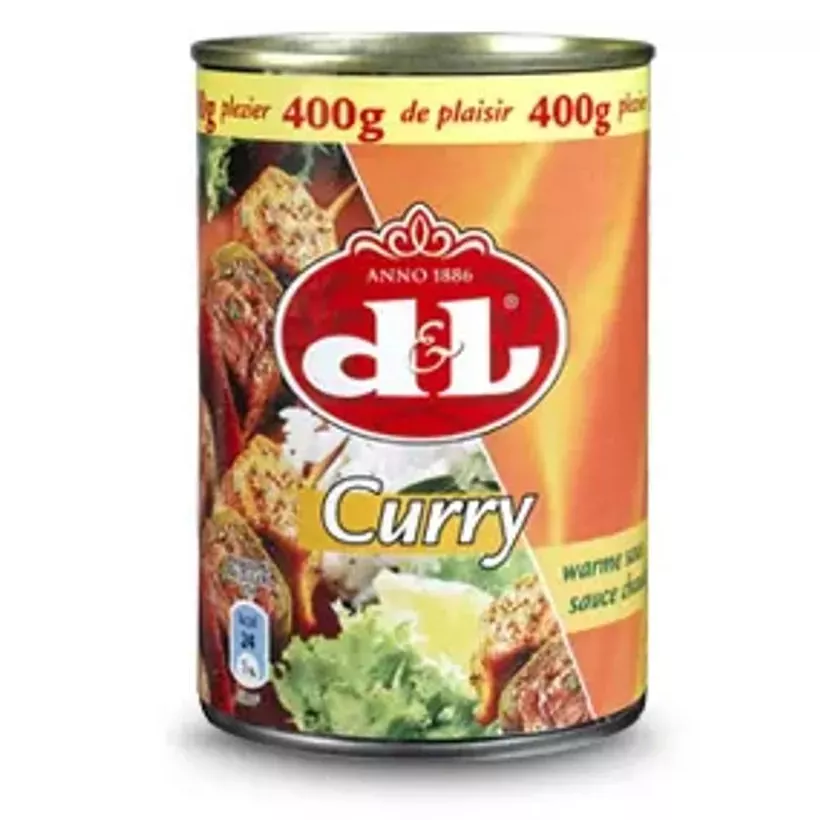 CURRY SAUCE CHAUD 400g boîte Devos-Lemmens