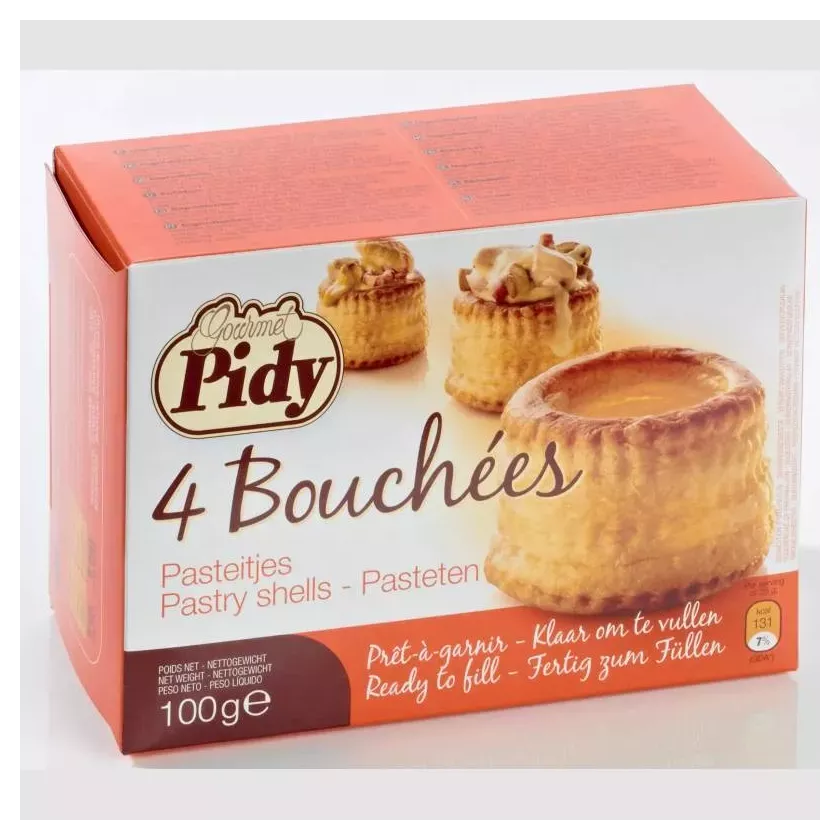 Bouchee diametre 7cm carton 12x4 pieces Pidy chapeau fixe