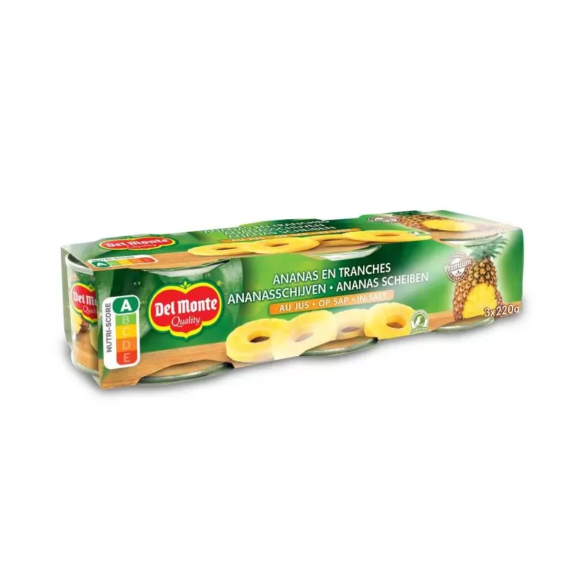 Ananas en tranches 4pcs au jus 220g (8x3-pack)