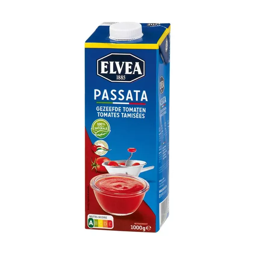 Tomates tamisees passata bric Elvea 1000g