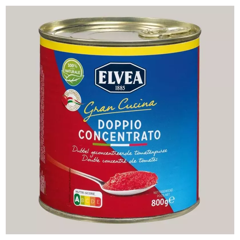 Tomates double concentre 800g Elvea Gran Cuci