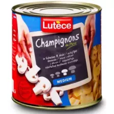 Champignons emincés 2e medium 2,55kg Lutece bleu