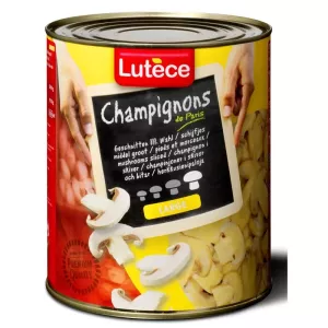 Champignons emincés 2,55kg Lutece jaune