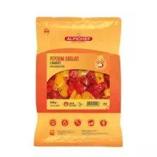 Poivrons grilles en des 1kg Alfichef - 850g poids egoutte