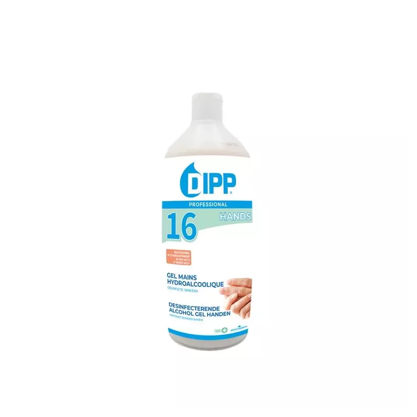 Gel mains desinfectant alcool 16 Dipp HY1066 Alcogel 1L
