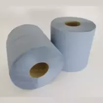 Midi rouleau papier essuie bleu avec tube 300mx20cm PrimesLab