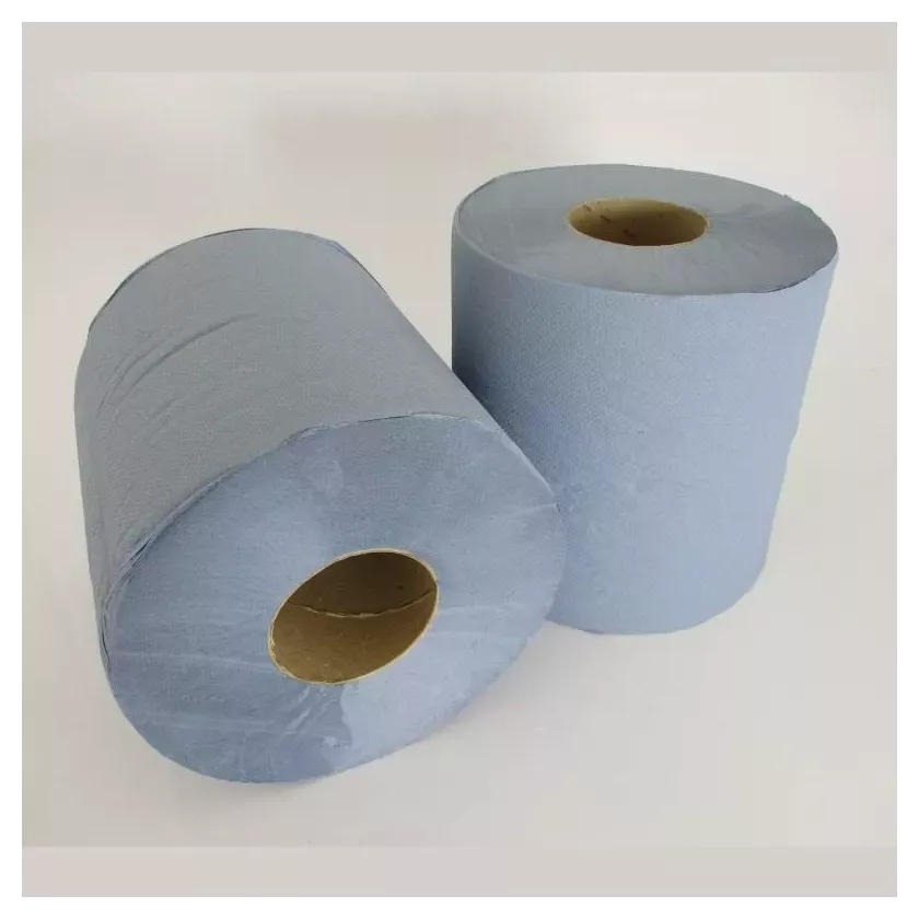 Midi rouleau papier essuie bleu avec tube 300mx20cm PrimesLab