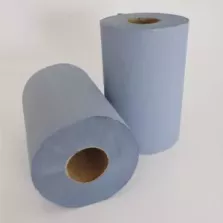 Mini rouleau papier essuie bleu avec tube 120mx20cm PrimesLab