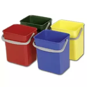 Seau hygiene 6L jaune carre Pollet