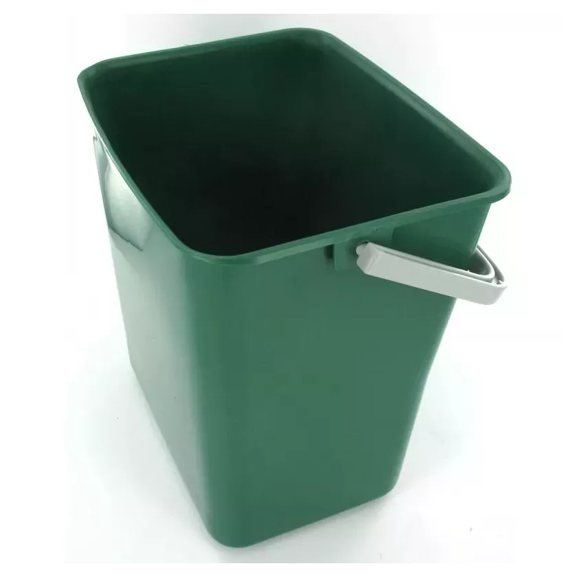Seau hygiene 6L vert carre Pollet