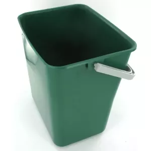 Seau hygiene 6L vert carre Pollet