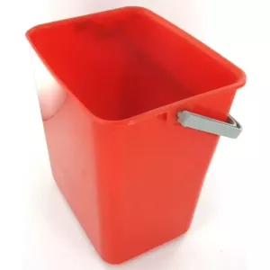 Seau hygiene 6L rouge carre Pollet