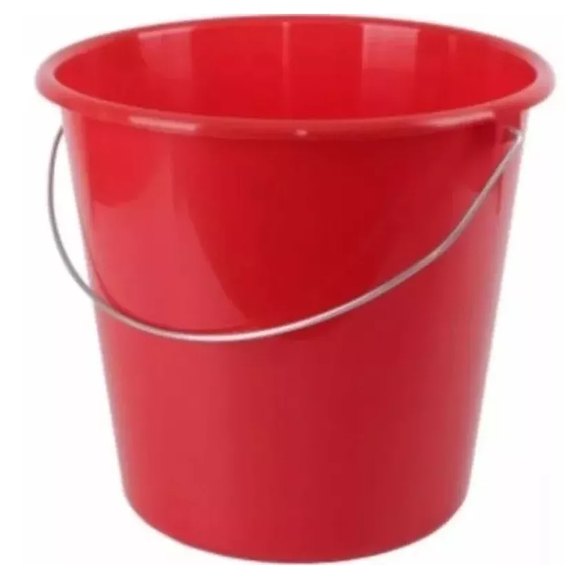 Seau plastique 10L rouge