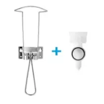 Distributeur inox au coude avec bouchon pour gel et savon 1L