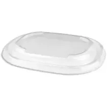 RPET couvercle pulpe ravier 620ml ovale 195x150mm transparent Sabert bepulp