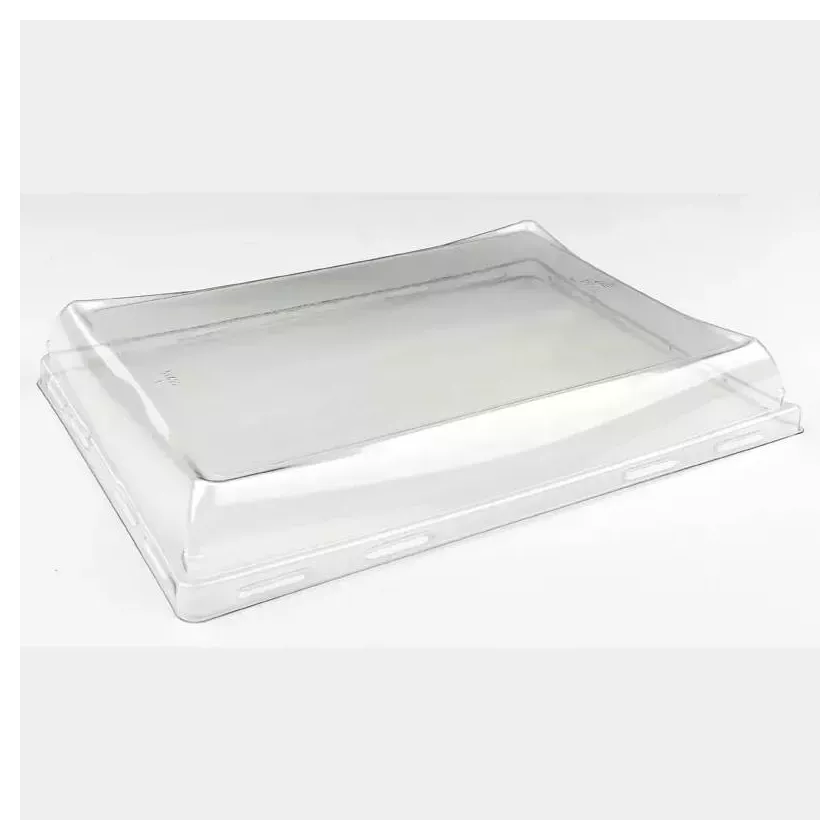 PET couvercle PET plat 160x220mm rectangle transparent Sabert Pagoda