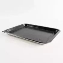 Barquette papier/PET noire 227x178x15mm