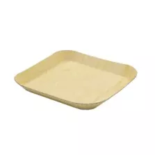 Barquette carton impression bois 105x105x12mm claire