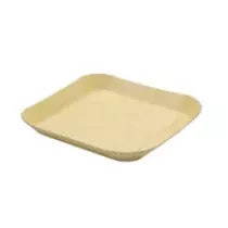 Barquette carton impression bois 105x105x12mm claire