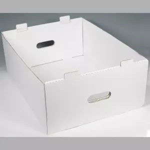 Boite plus poignee decoupee blanc 495x375x190mm