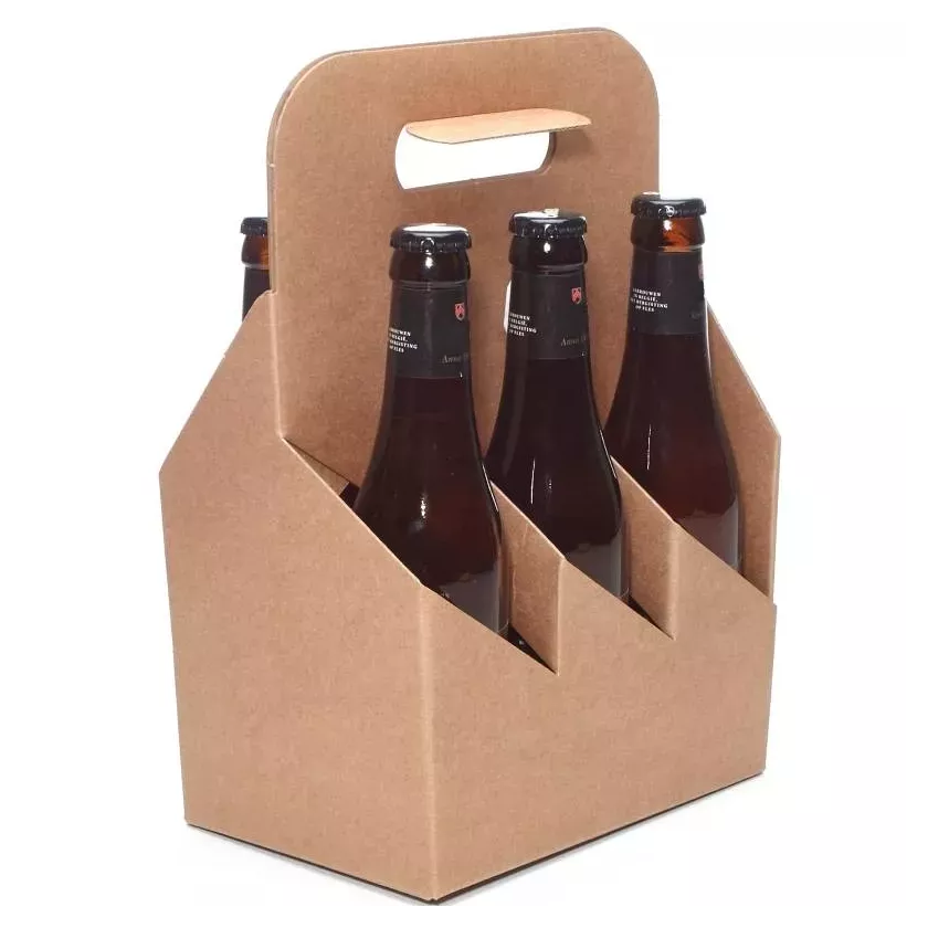 Boite kraft 6 bouteilles petite 195x130x290mm