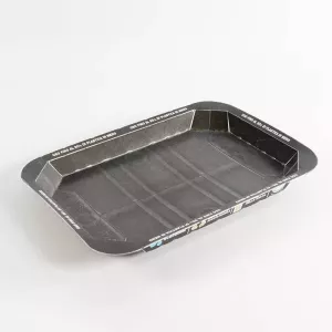 Ravier carton/film noir 250x180x20mm B6-20