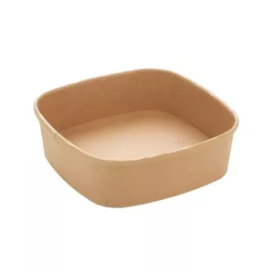 Bol carre carton/PE 900ml 170x170x50mm