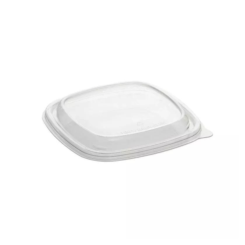 RPET couverc carton PE square bowl 170x170x19mm Sabert