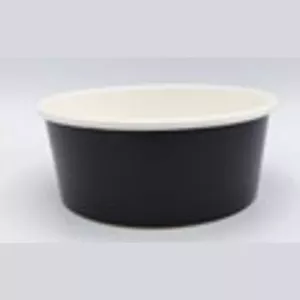 Bol carton/PE 1300ml noir d184x70mm