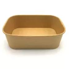 Ravier carton/PE 750ml rectangulaire brun 173x121x57mm ECO