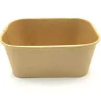 Ravier carton/PE 1000ml rectangulaire brun 173x121x75mm ECO