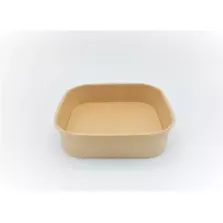 Ravier carton/PE 750ml carre brun 170x170x44mm ECO