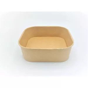 Ravier carton/PE 1000ml carre brun 170x170x56mm ECO