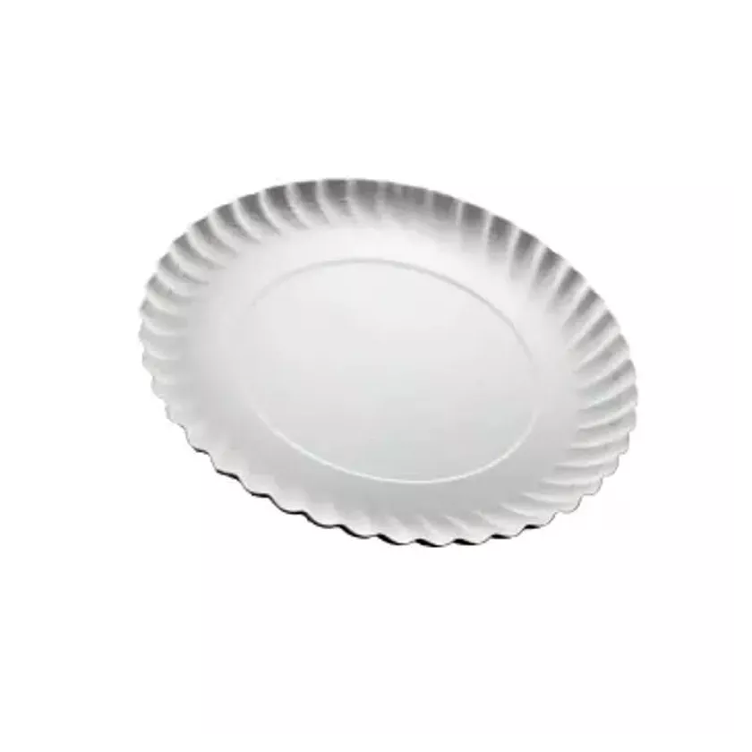 Assiette carton ronde blanche 19cm