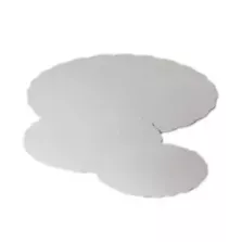 Sous-tarte carton diametre 27cm blanc coating 1 face