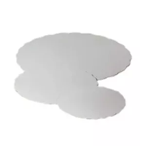 Sous-tarte carton diametre 27cm blanc coating 1 face