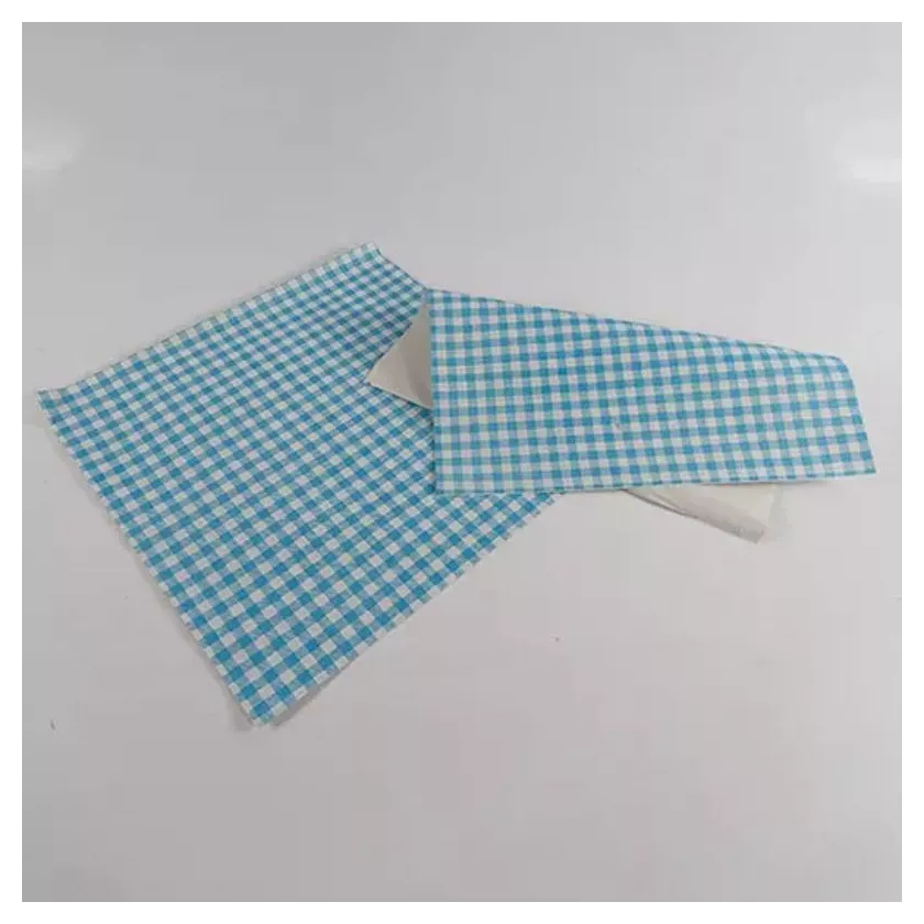 Papier duplex 32x40cm Vichy bleu JM