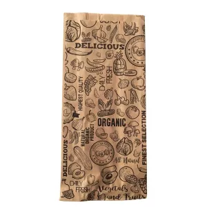 Papier sac kraft brun ficele 410x180mm 2kg imprime