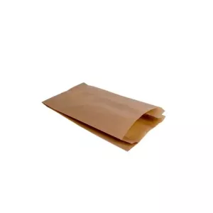 Sac a pain kraft brun 410x230x(2x50)mm 1kg rond