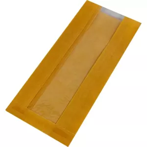 Sac pain plus fenetre paraffine brun 400x225x(2x52,5)mm 1kg rond
