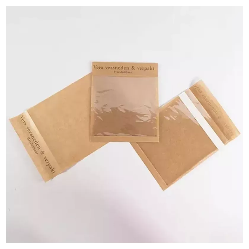 Sac a fermeture brun plus fenetre 190x245mm refermable