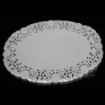 Dentelles menu 18x25cm ovale