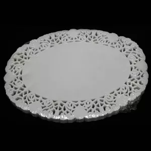 Dentelles menu 18x25cm ovale